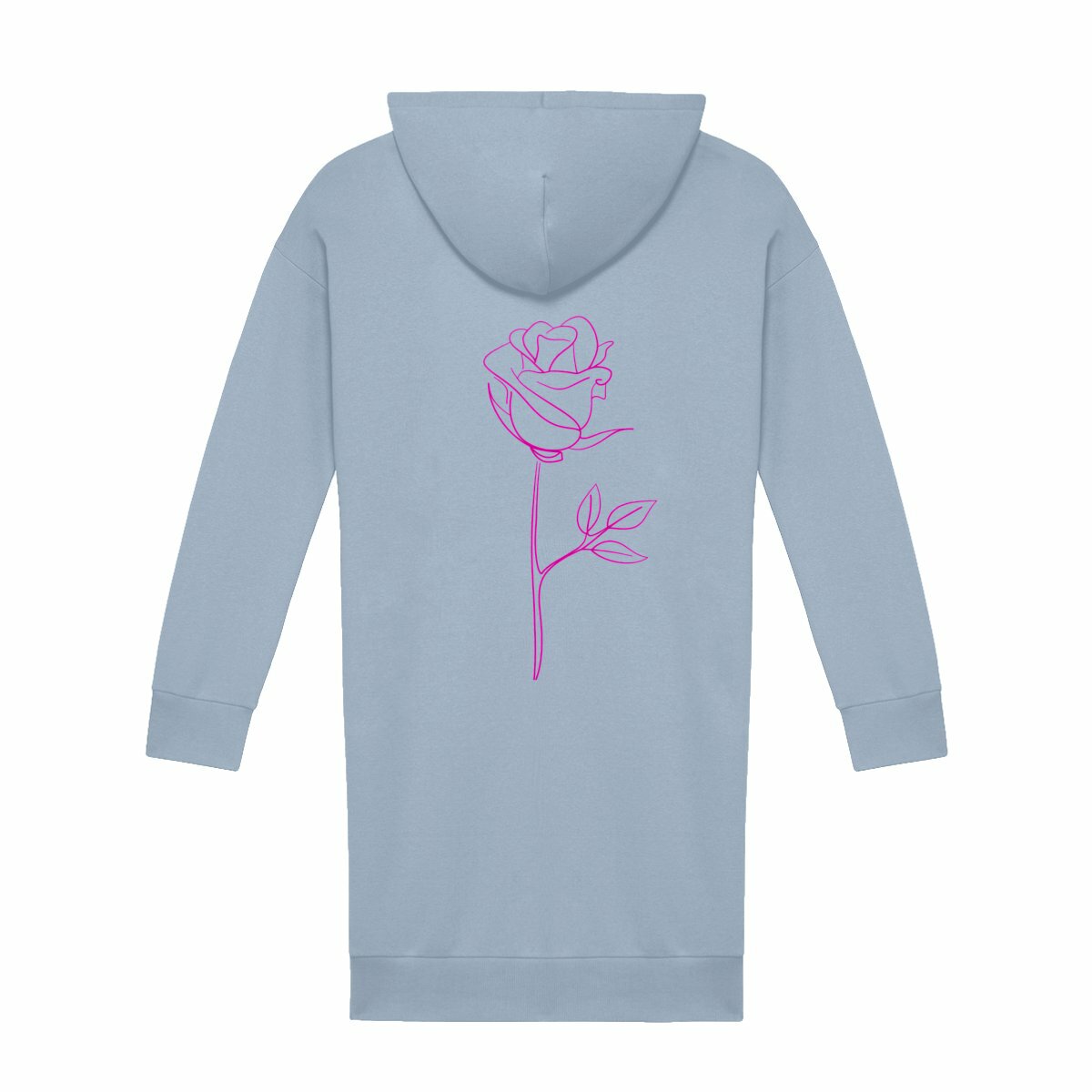 Robe sweat femme - dos_bleu