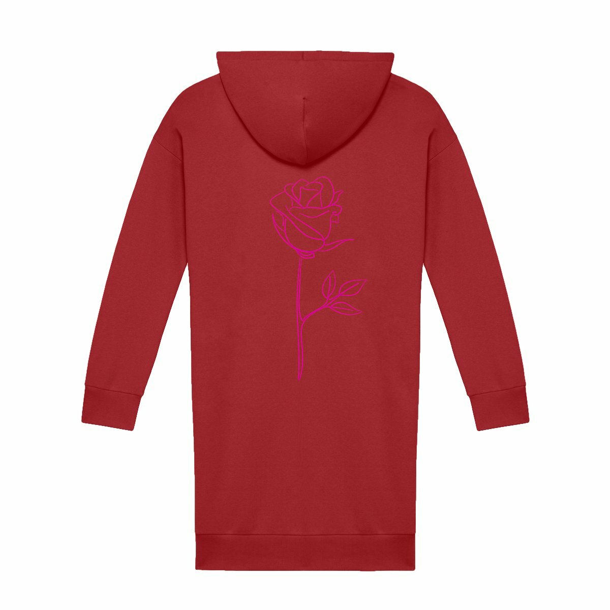 Robe sweat femme - dos_rouge