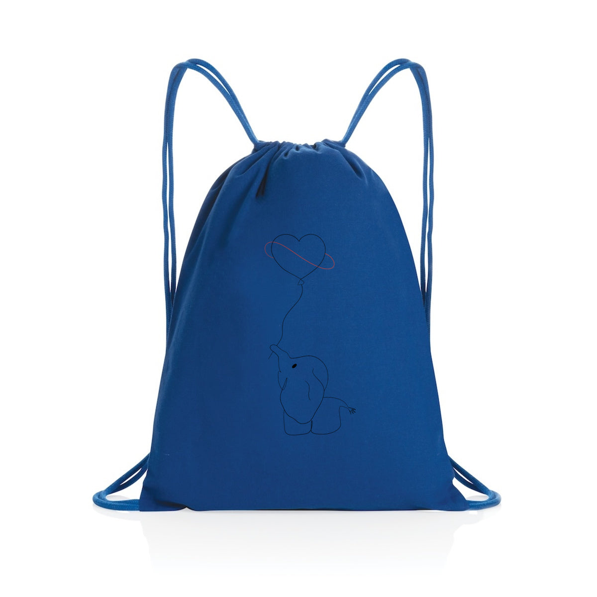 Sac à cordelettes éléphant  - face_1