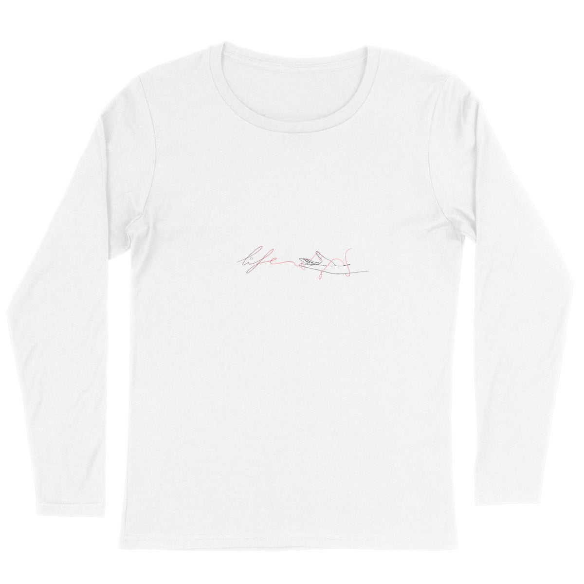 T shirt léger life - face_blanc