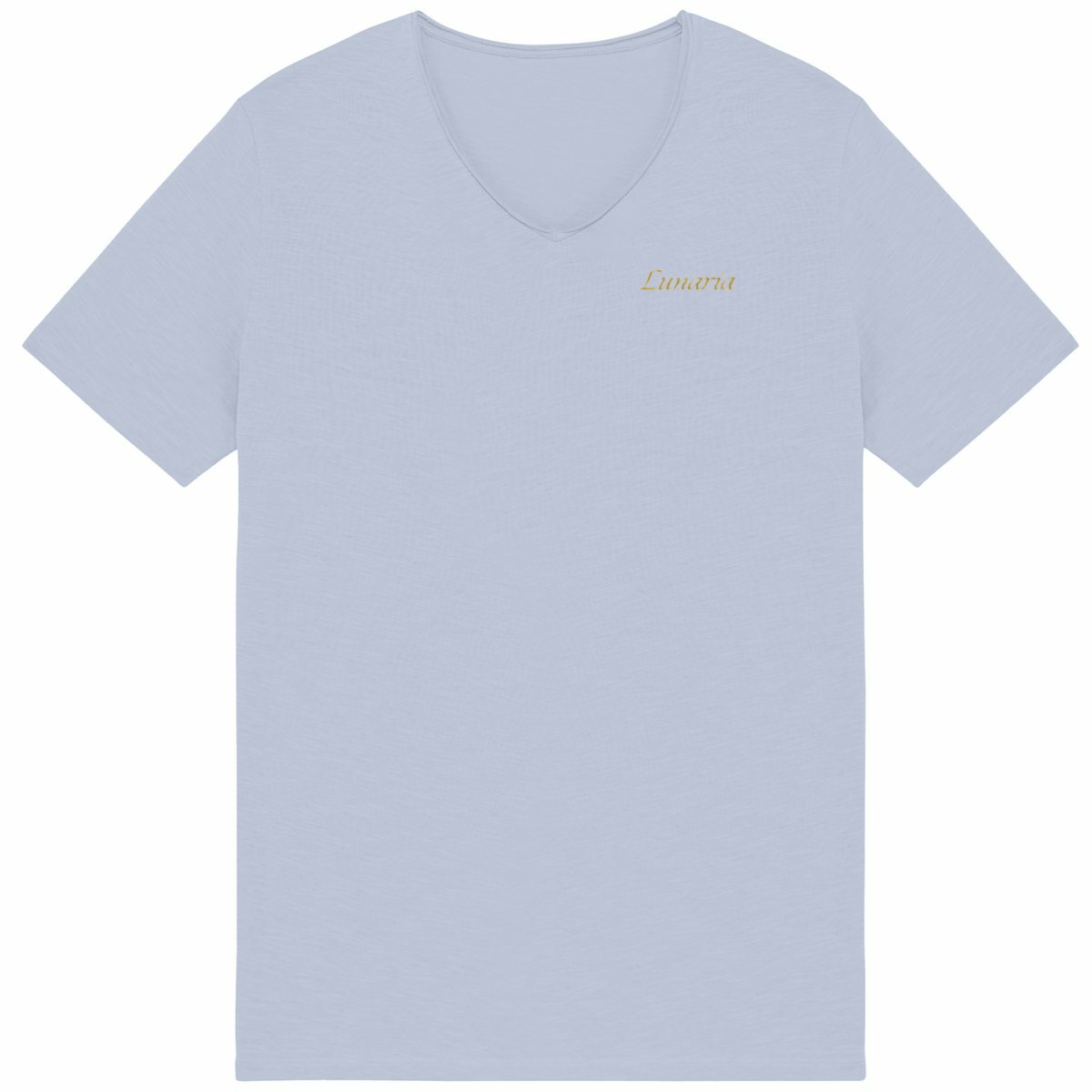 T-shirt homme slub lunaria - face_bleu