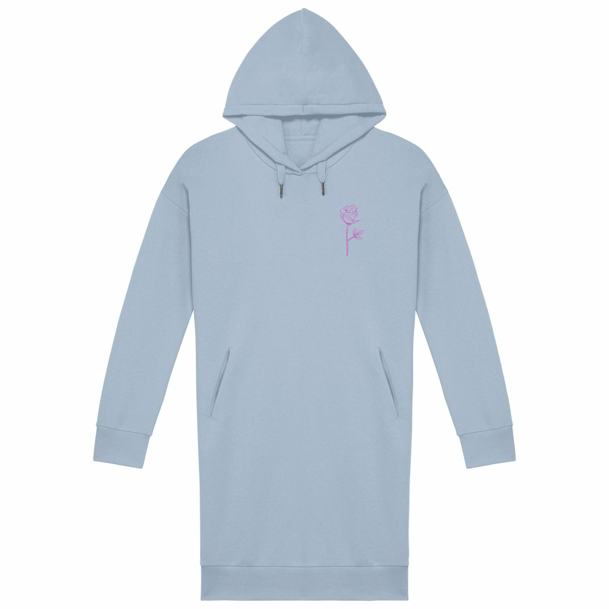 Robe sweat femme - face_bleu