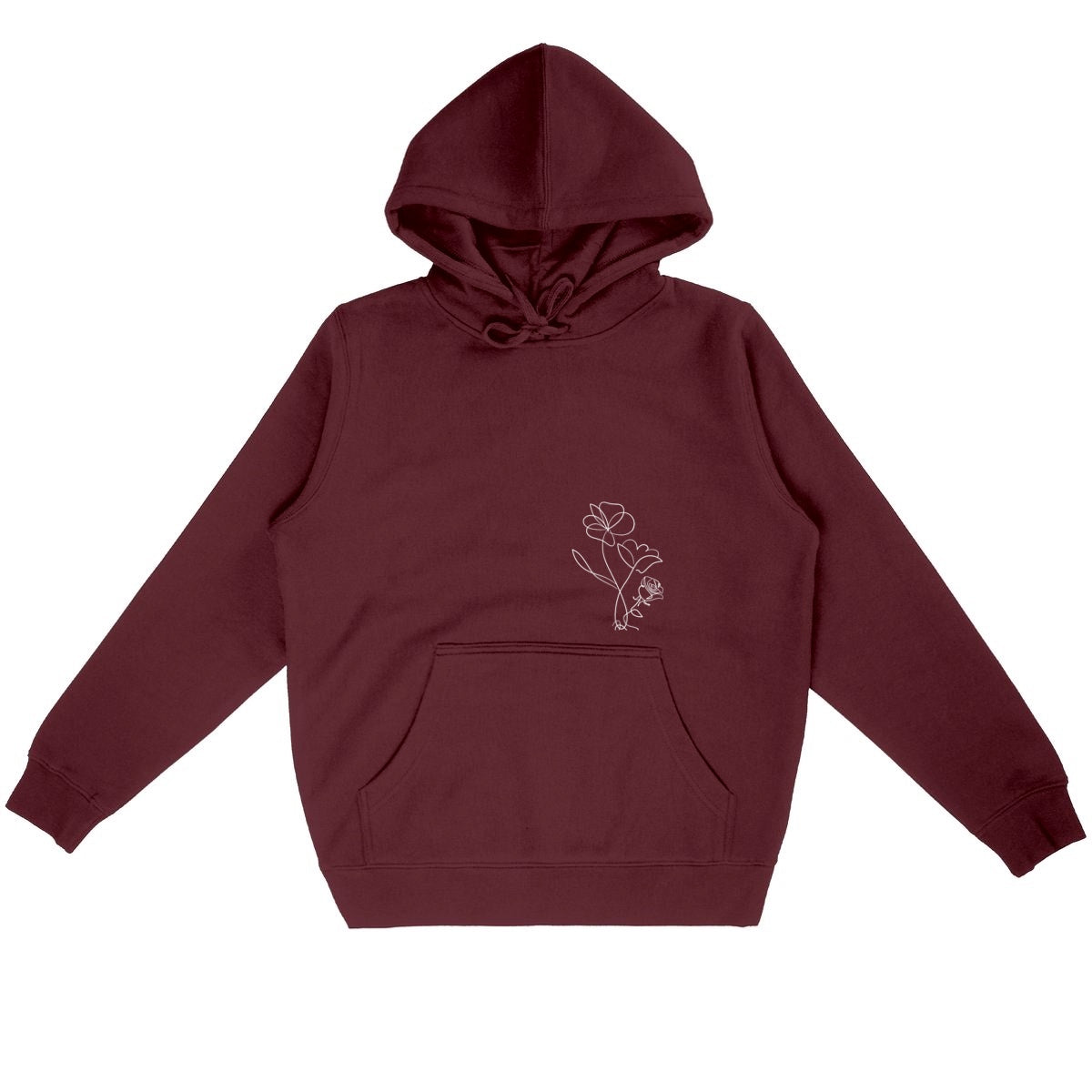 Pull linéa fleuri  - face_bordeaux