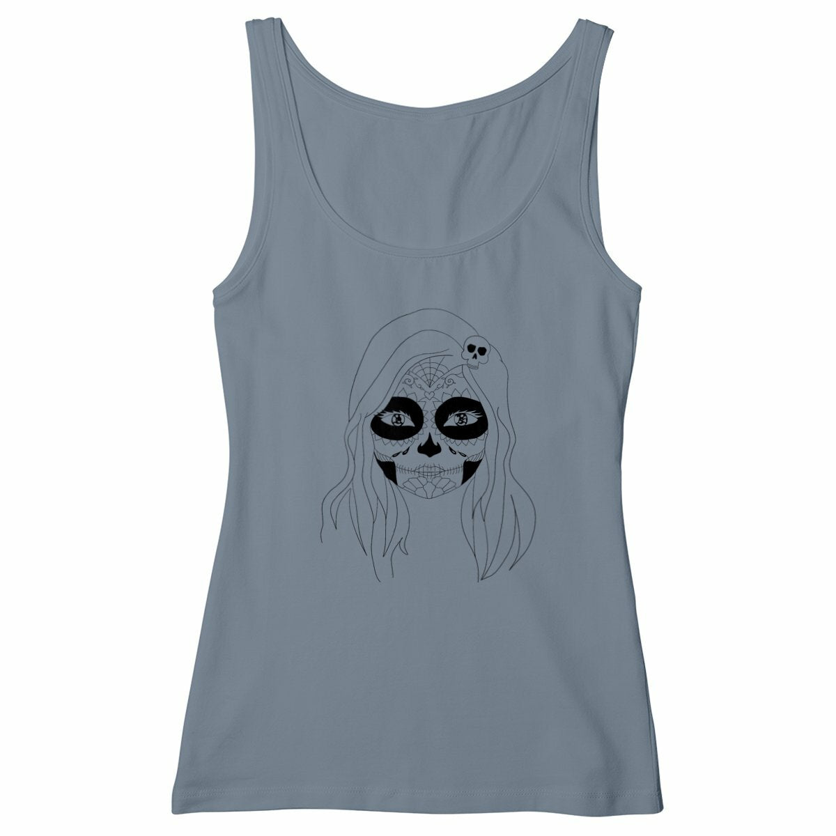 Débardeurs santa muerte - face_gris