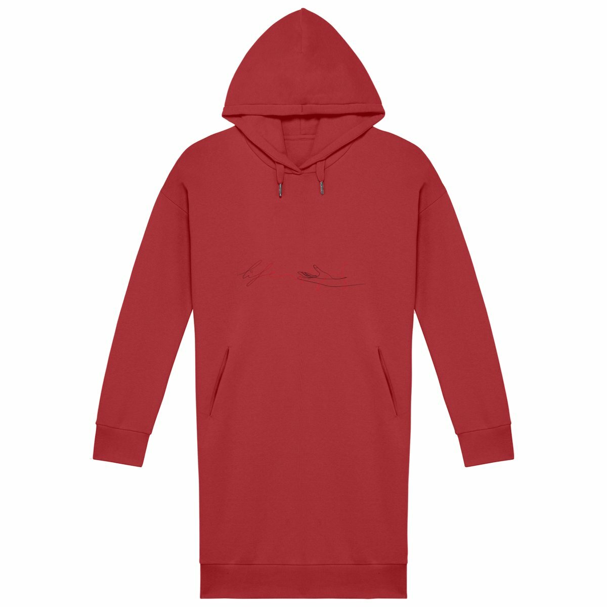 Robe sweat femme Life - face_rouge