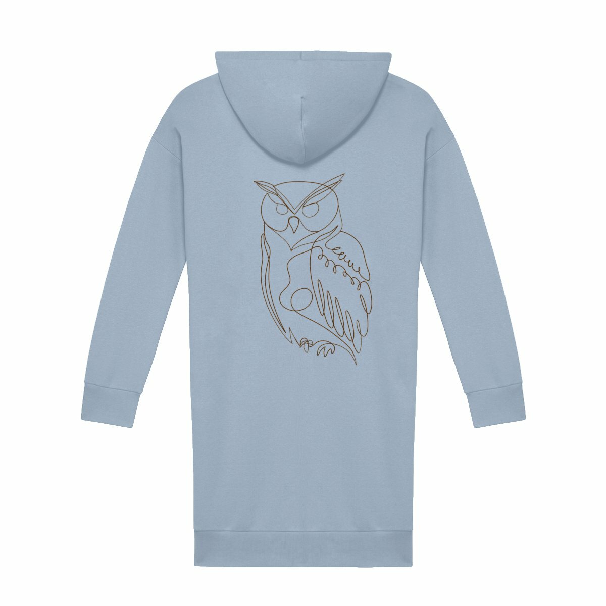 Robe sweat chouette - dos_bleu