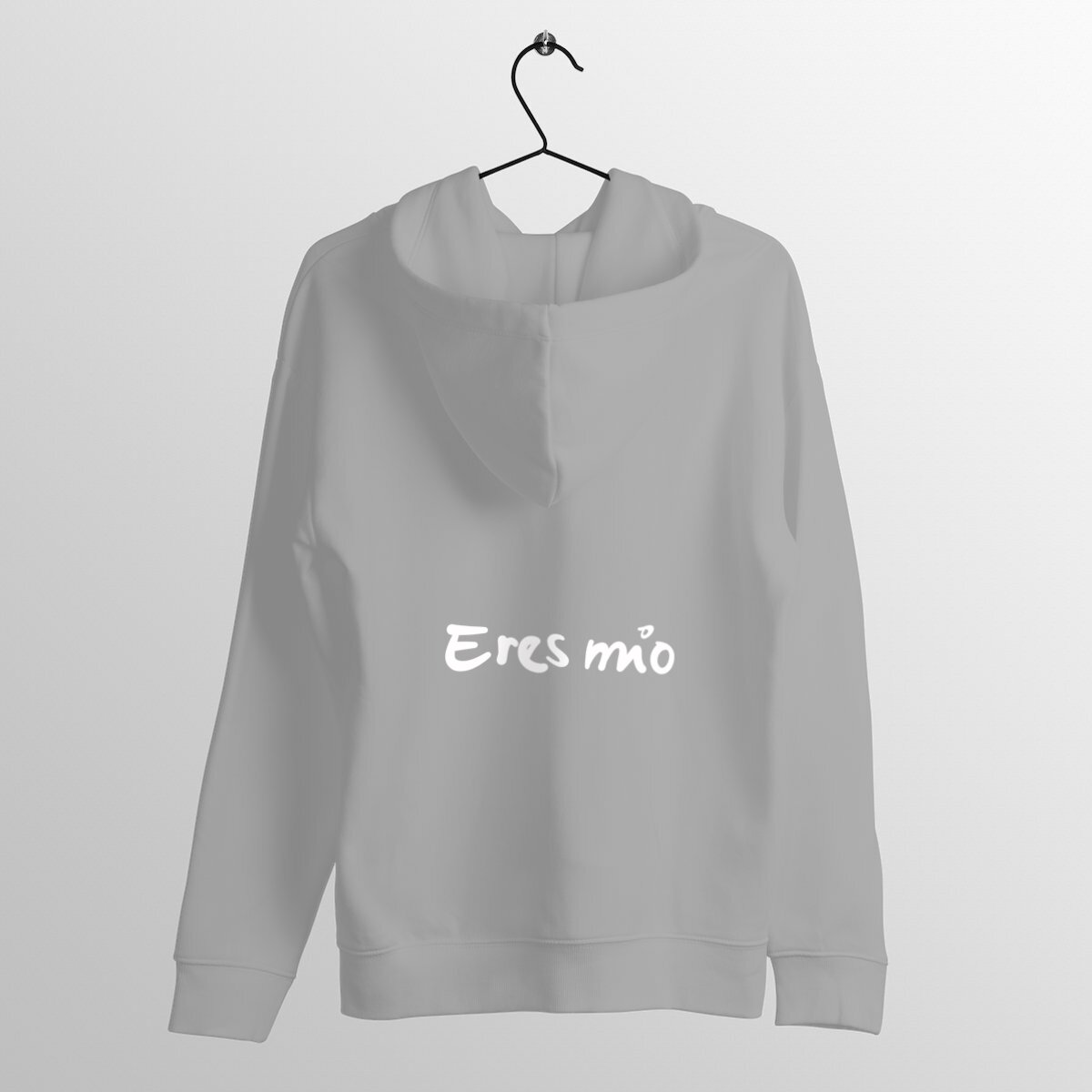 Sweat à capuche épais unisexe eres mio  - dos_gris