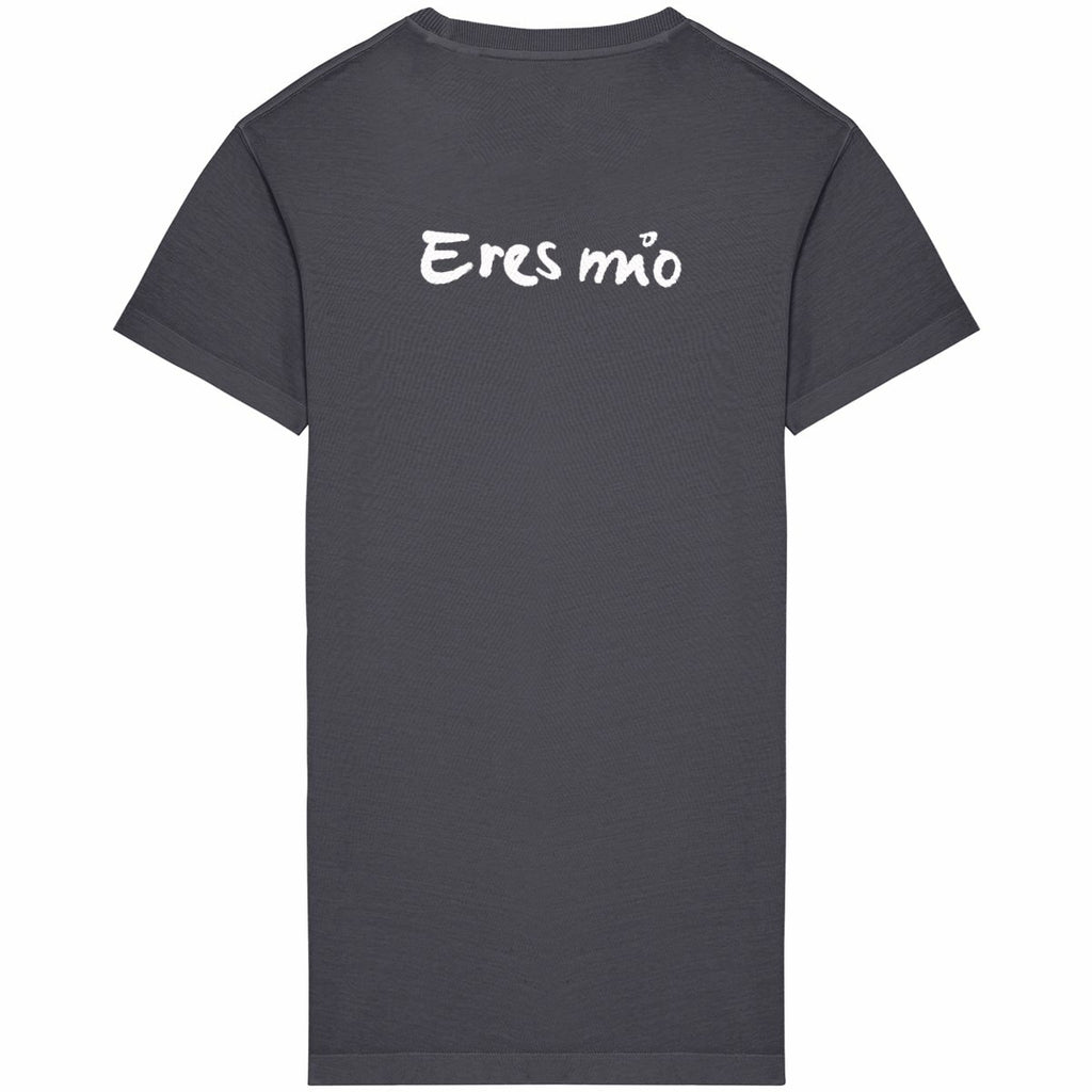 Robe t-shirt vintage femme eres mio - dos_grisanthracite