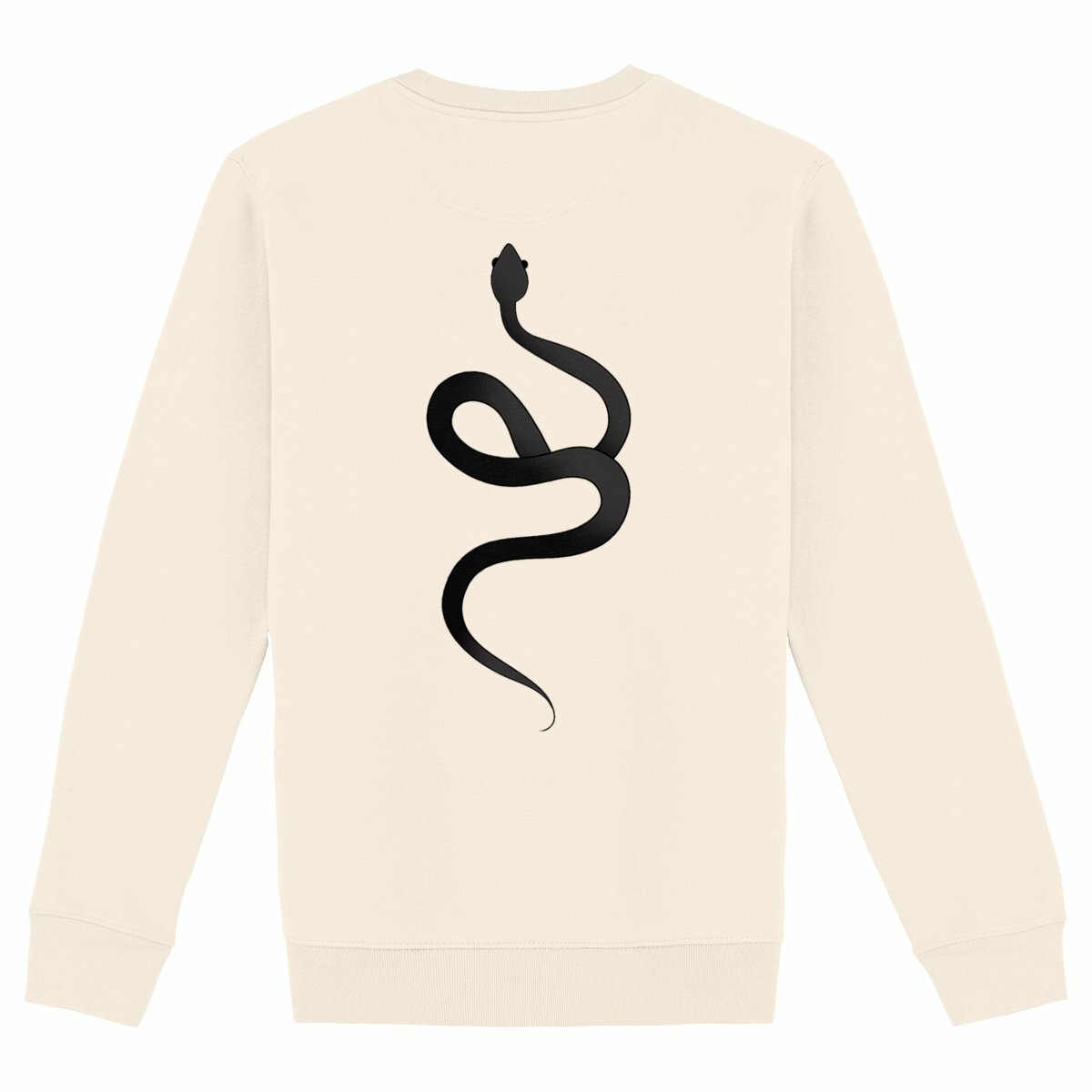 Sweat shirt épais unisexe serpent - dos_ivoire
