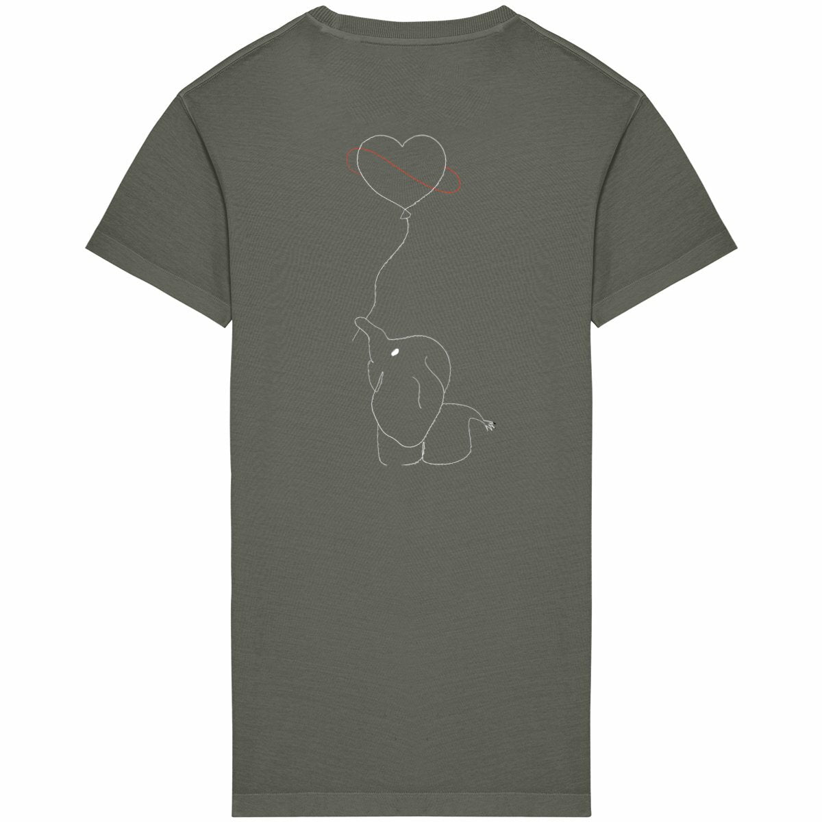 Robe t shirt éléphant  - dos_kaki