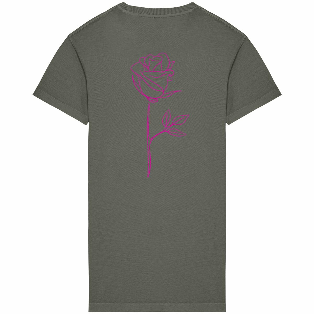 Robe T shirt rose - dos_kaki