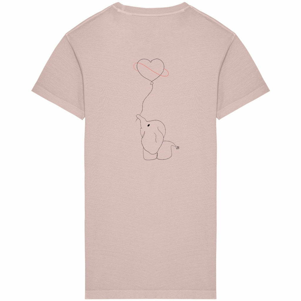 Robe tee shirt éléphant  - dos_petalrose