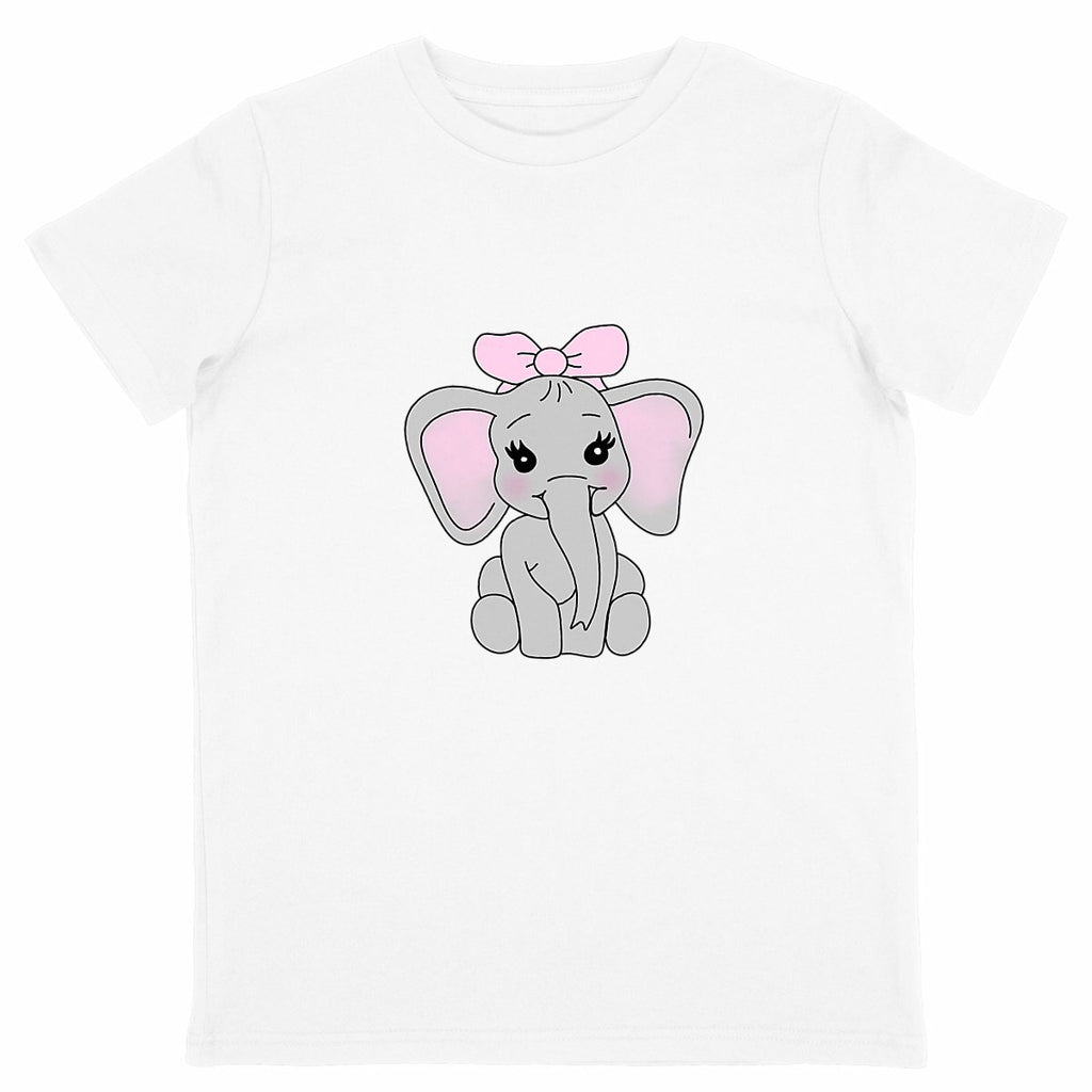 T-shirt enfants léger éléphant  - face_blanc