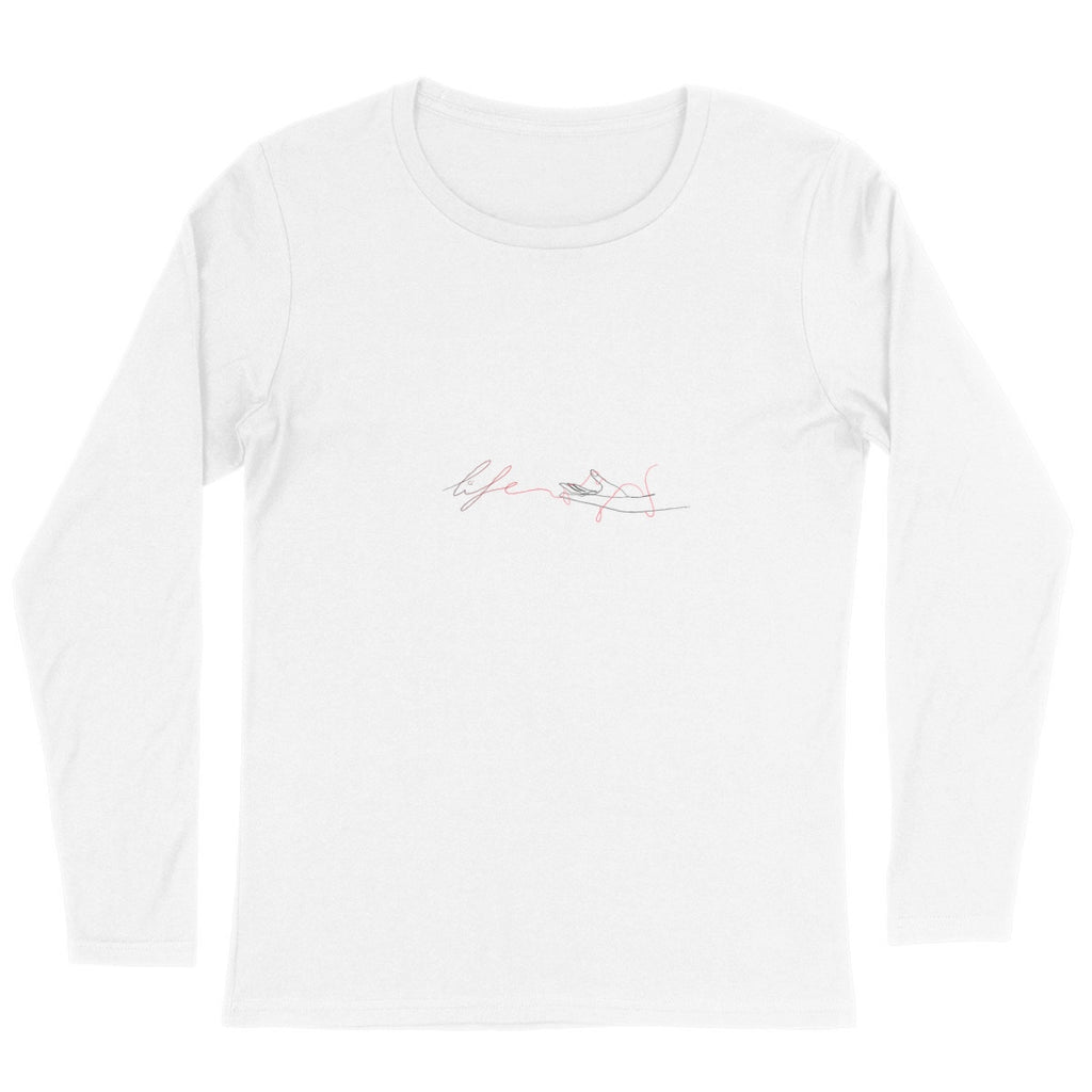 T shirt léger life - face_blanc