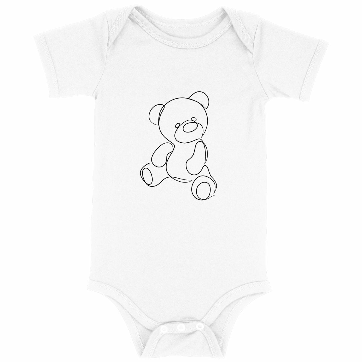 Body bébé ourson - face_blanc