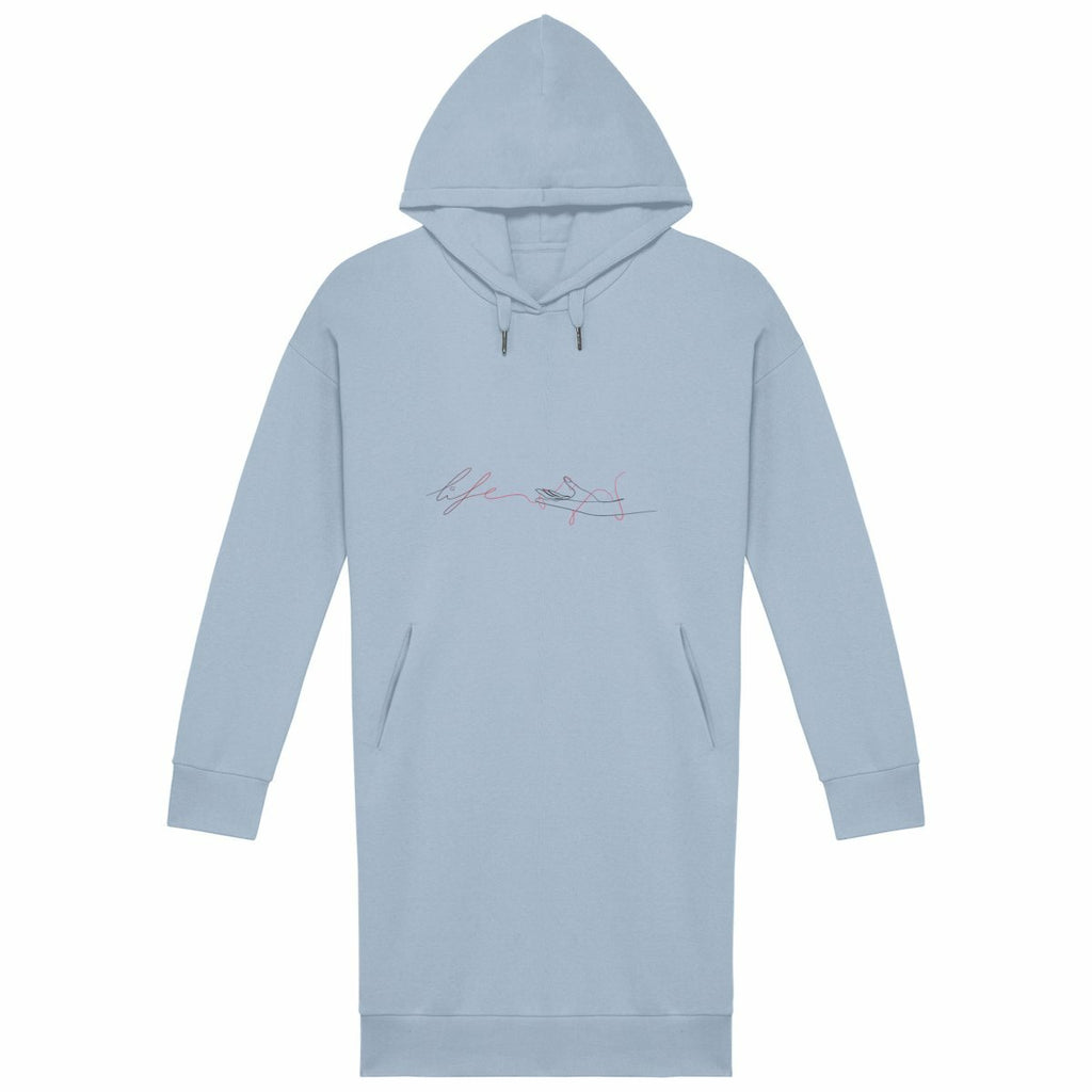 Robe sweat femme Life - face_bleu