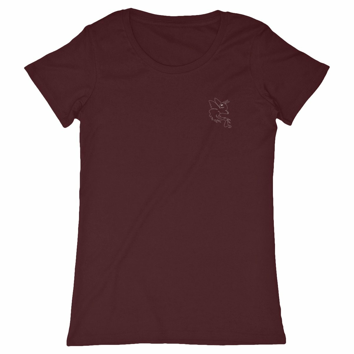 Tee shirt dragon  - face_bordeaux