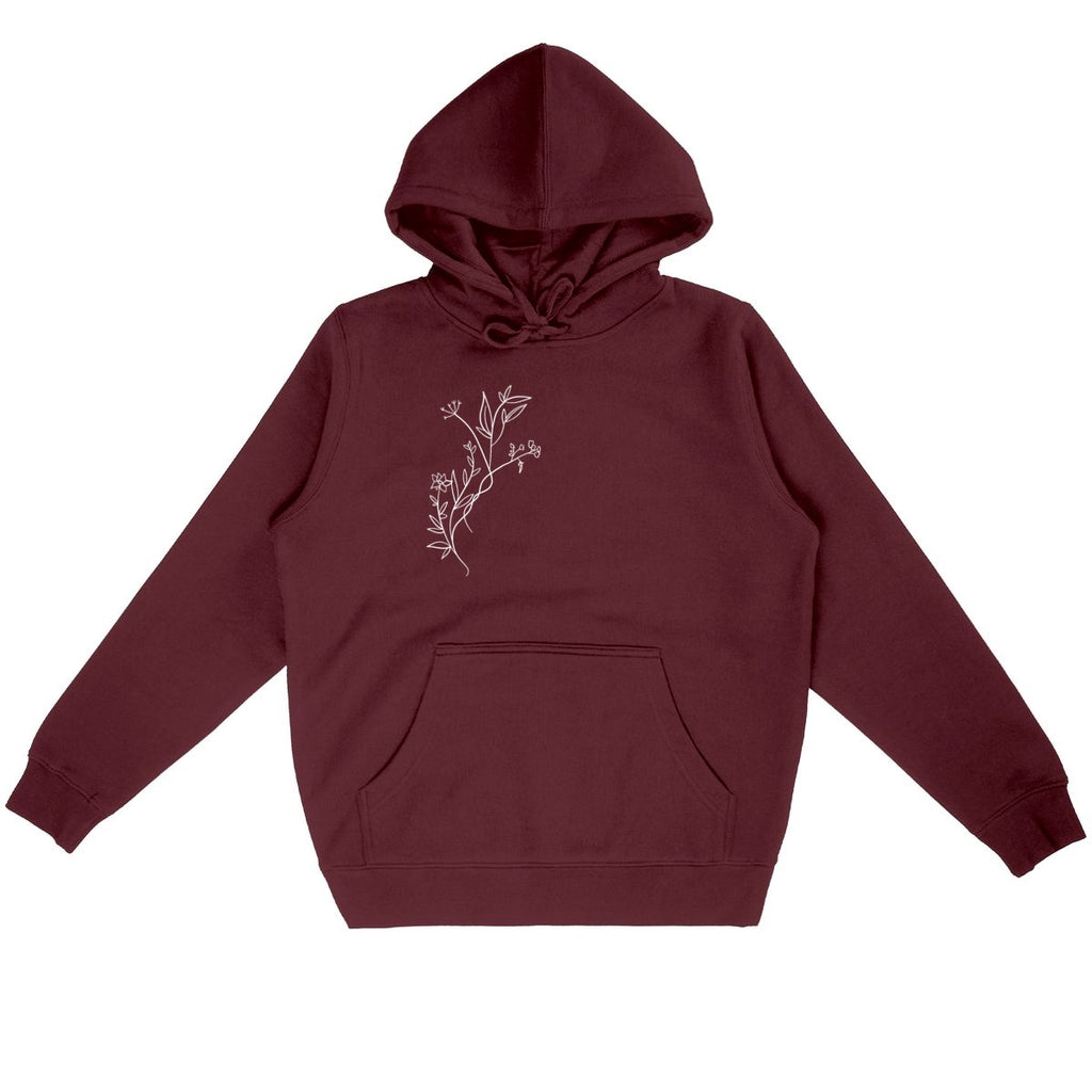 Pull Linda fleuri - face_bordeaux