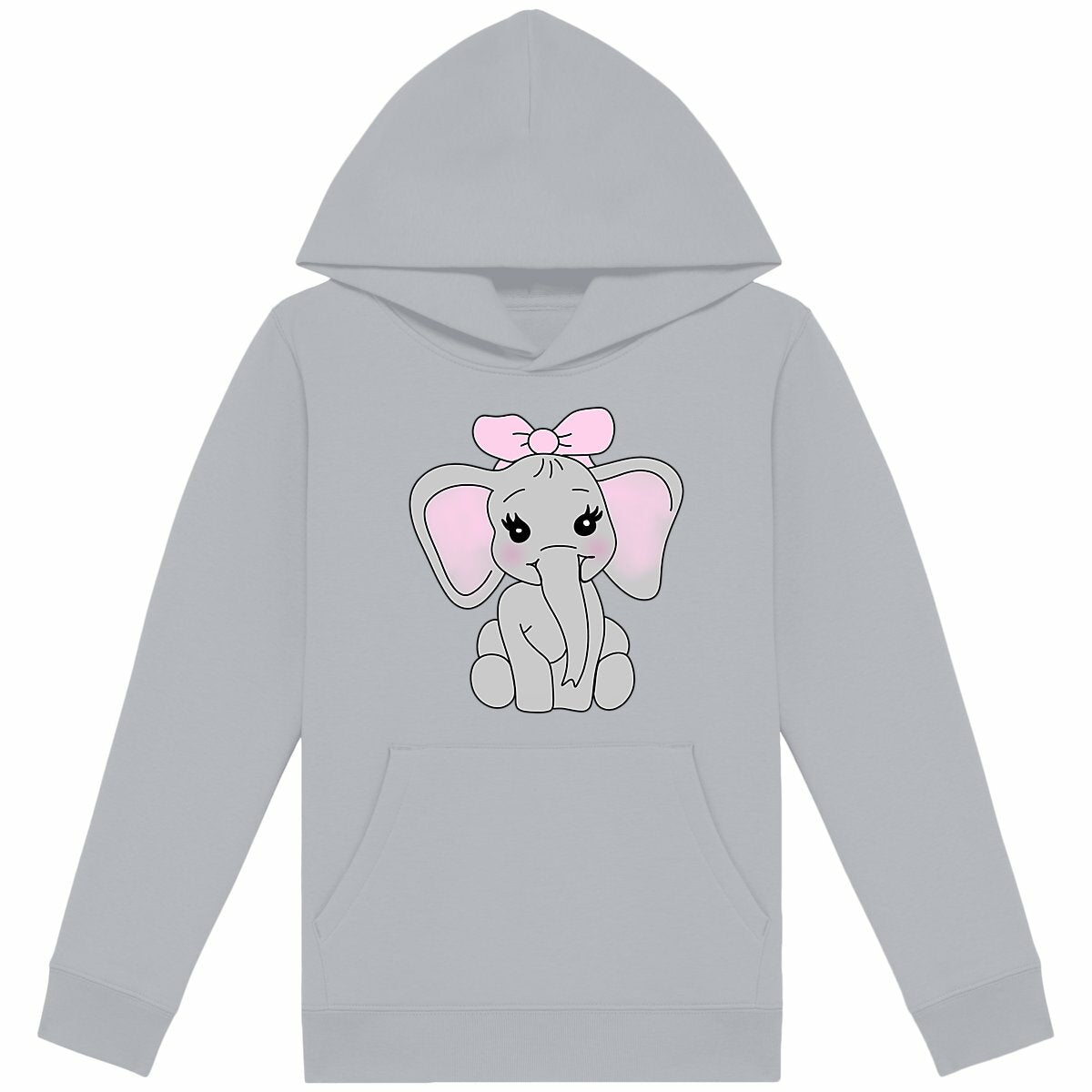 Sweat-shirt léger enfant éléphant  - face_gris