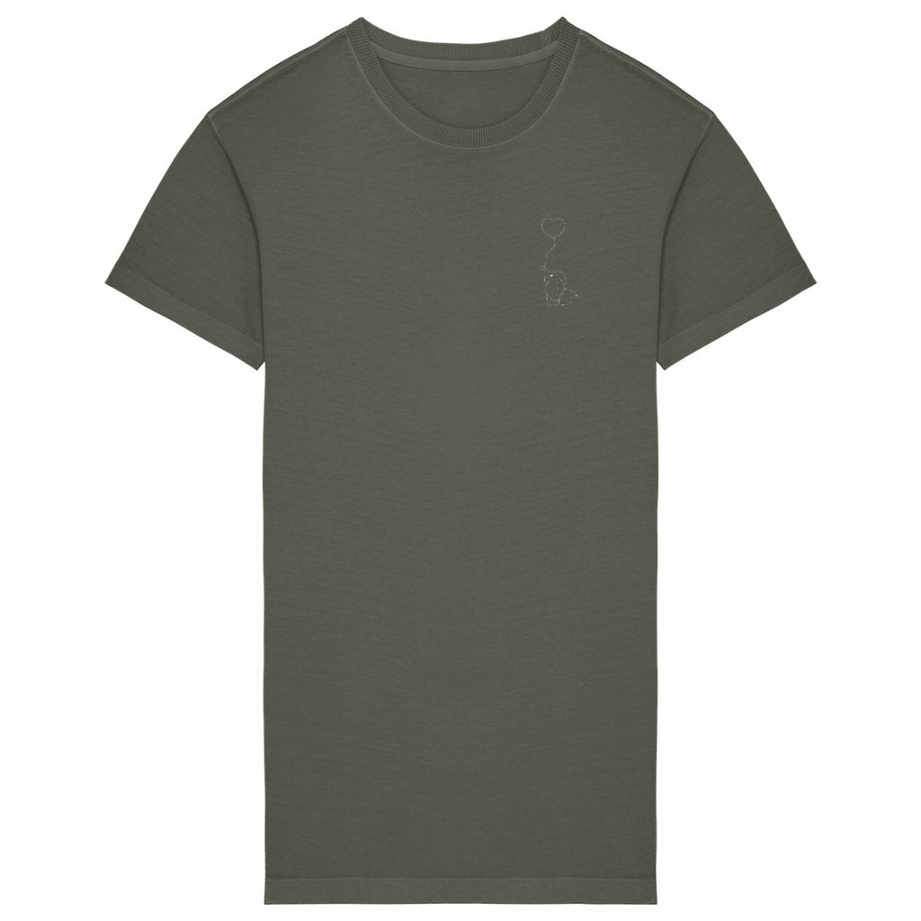 Robe t shirt éléphant  - face_kaki