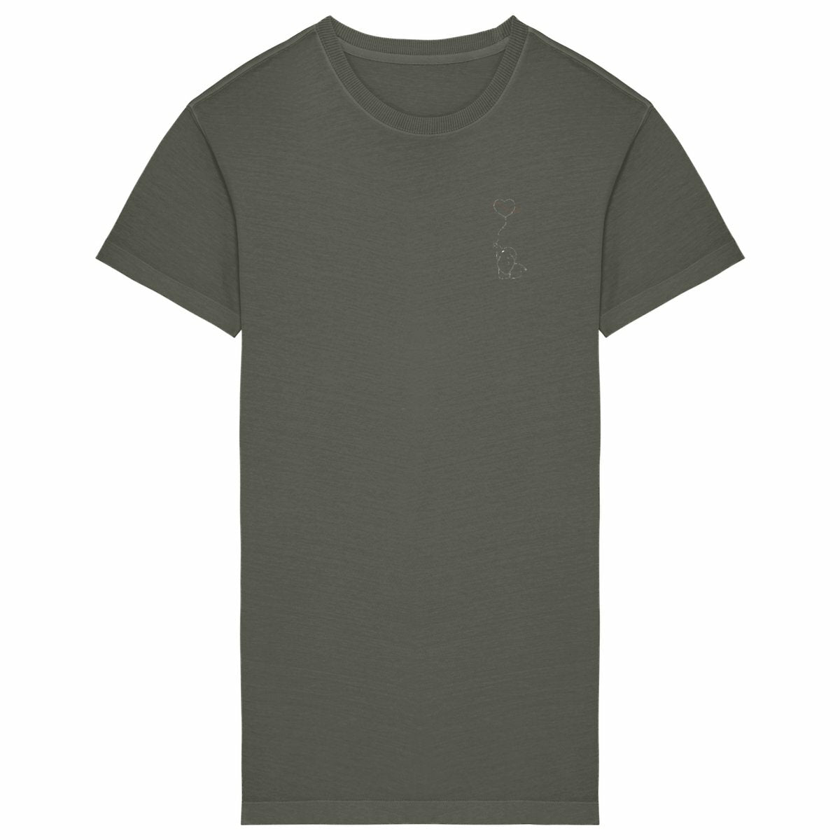 Robe t shirt éléphant  - face_kaki