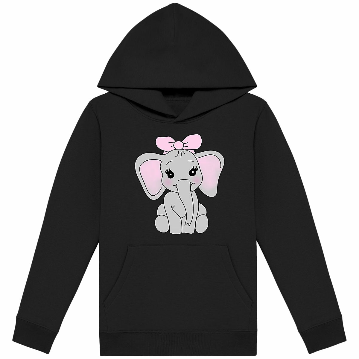 Sweat-shirt léger enfant éléphant  - face_noir